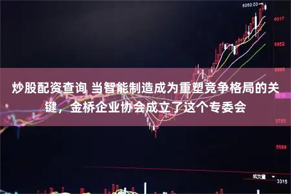 炒股配资查询 当智能制造成为重塑竞争格局的关键，金桥企业协会成立了这个专委会